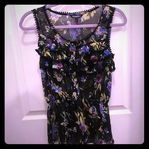 NWT Express cinched waist sleeveless blouse, sz M